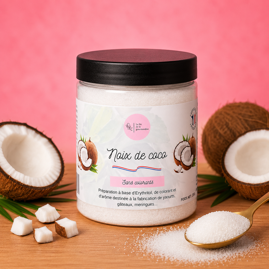 Érythritol Aromatisé Noix de Coco 250G en situation