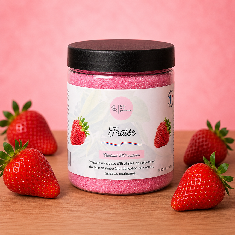 Érythritol Aromatisé Fraise 250G en situation