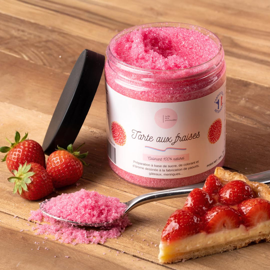 Sucre aromatisé Tarte aux fraises en situation
