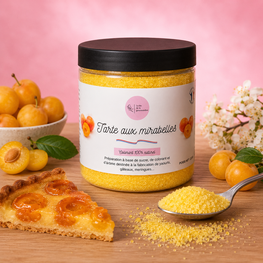 Sucre aromatisé Tarte aux mirabelles en situation