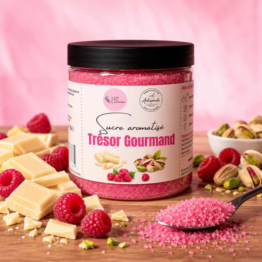 Sucre aromatisé Trésor gourmand 250G en situation