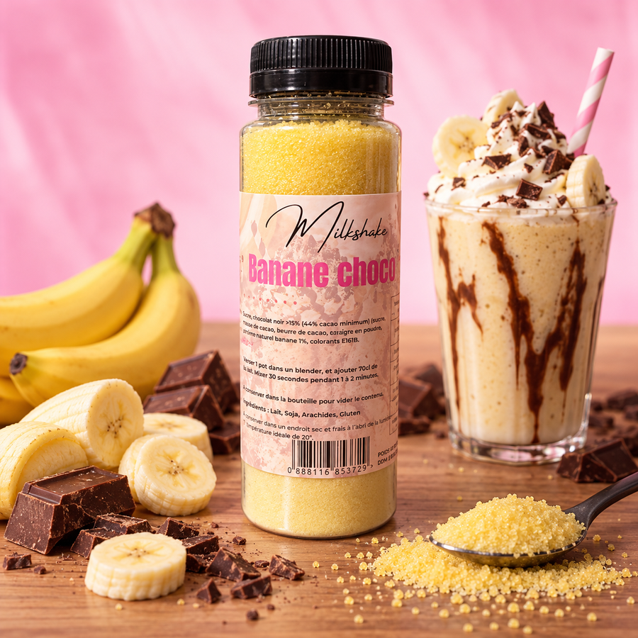 Milkshake Banane Chocolat en situation