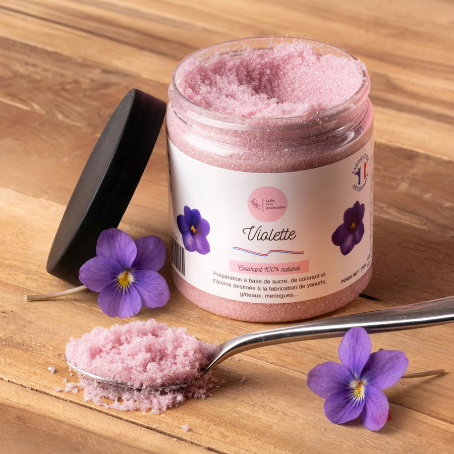 Sucre aromatisé Violette en situation