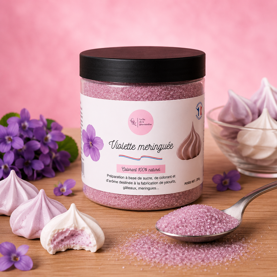 Sucre aromatisé Violette meringuée en situation