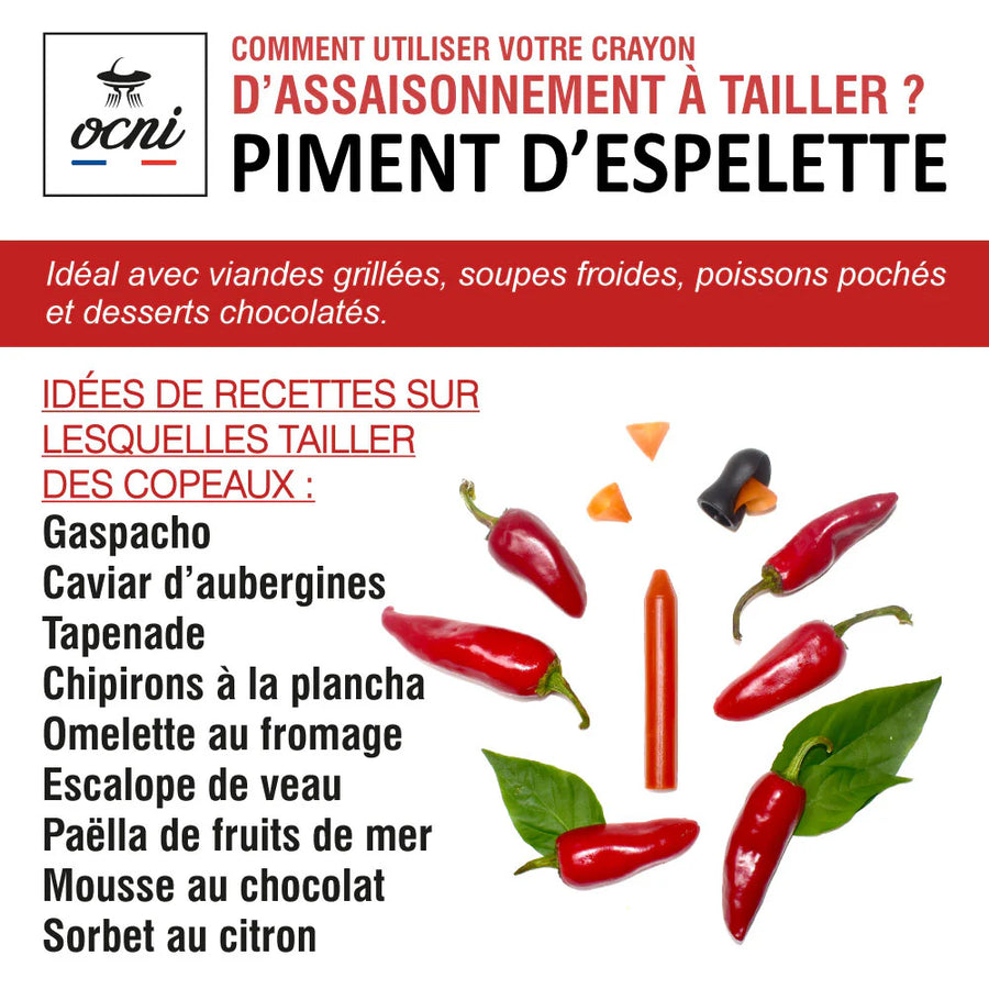 COFFRET 1 CRAYON | PIMENT D'ESPELETTE (BIO) en situation