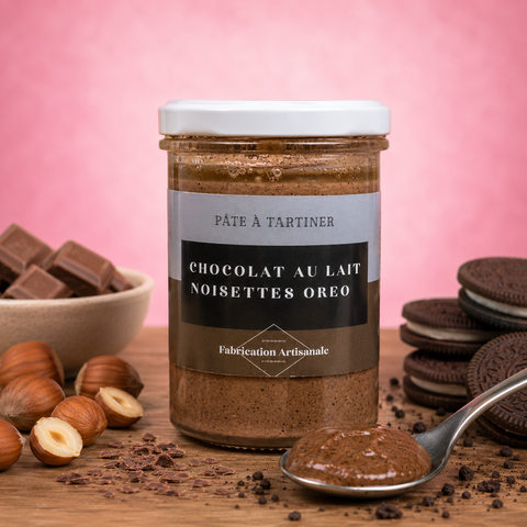 Pâte à tartiner Chocolat au lait, Noisettes, Oréo