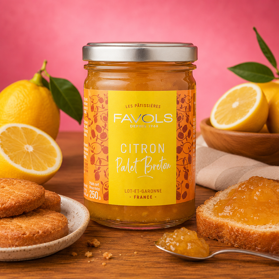 Confiture citron palet breton 250G en situation
