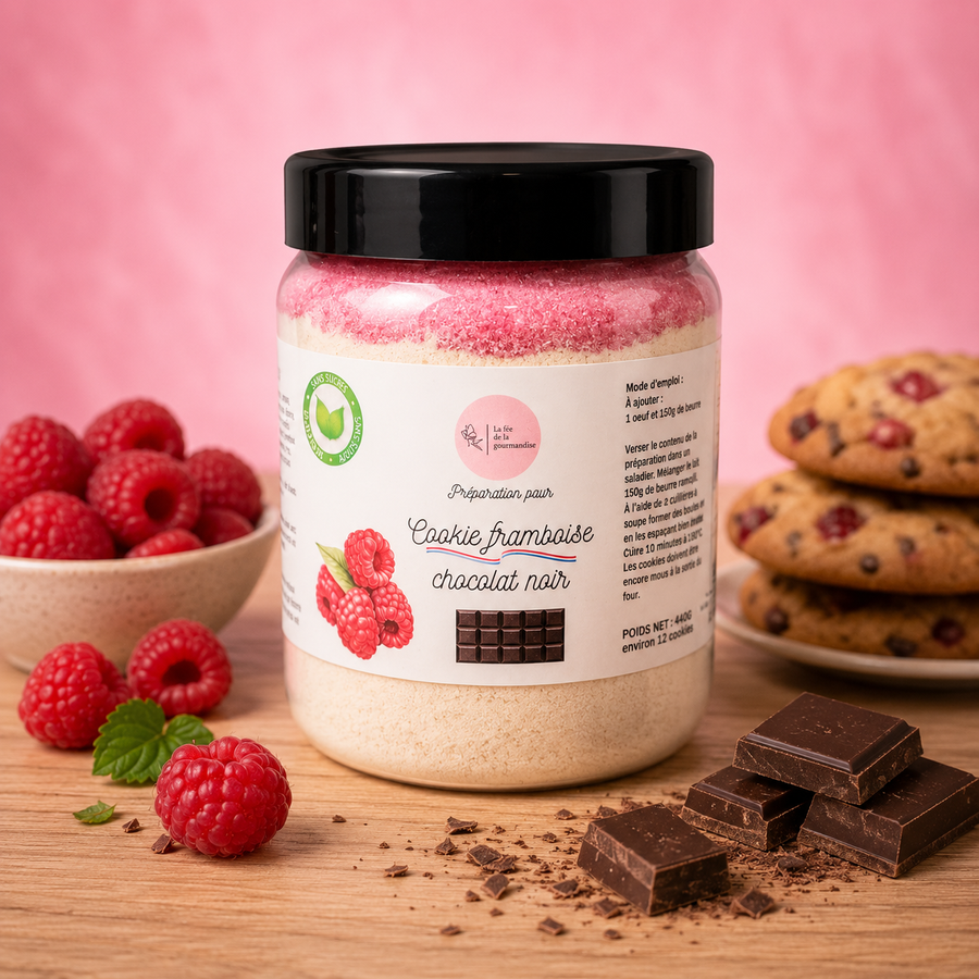 Cookie Framboise chocolat noir (Érythritol) en situation
