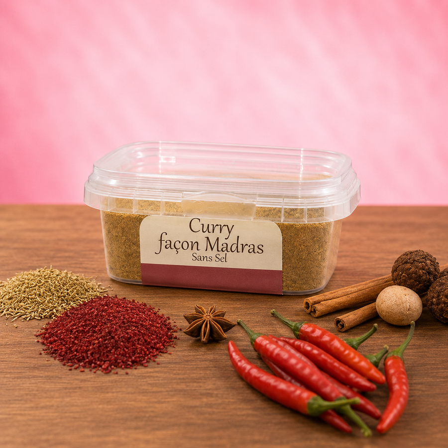 Épices Curry mandras 80G en situation