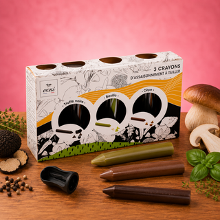 COFFRET FESTIN FESTIF | 3 CRAYONS : BASILIC (BIO) + TRUFFE NOIRE + CÈPE