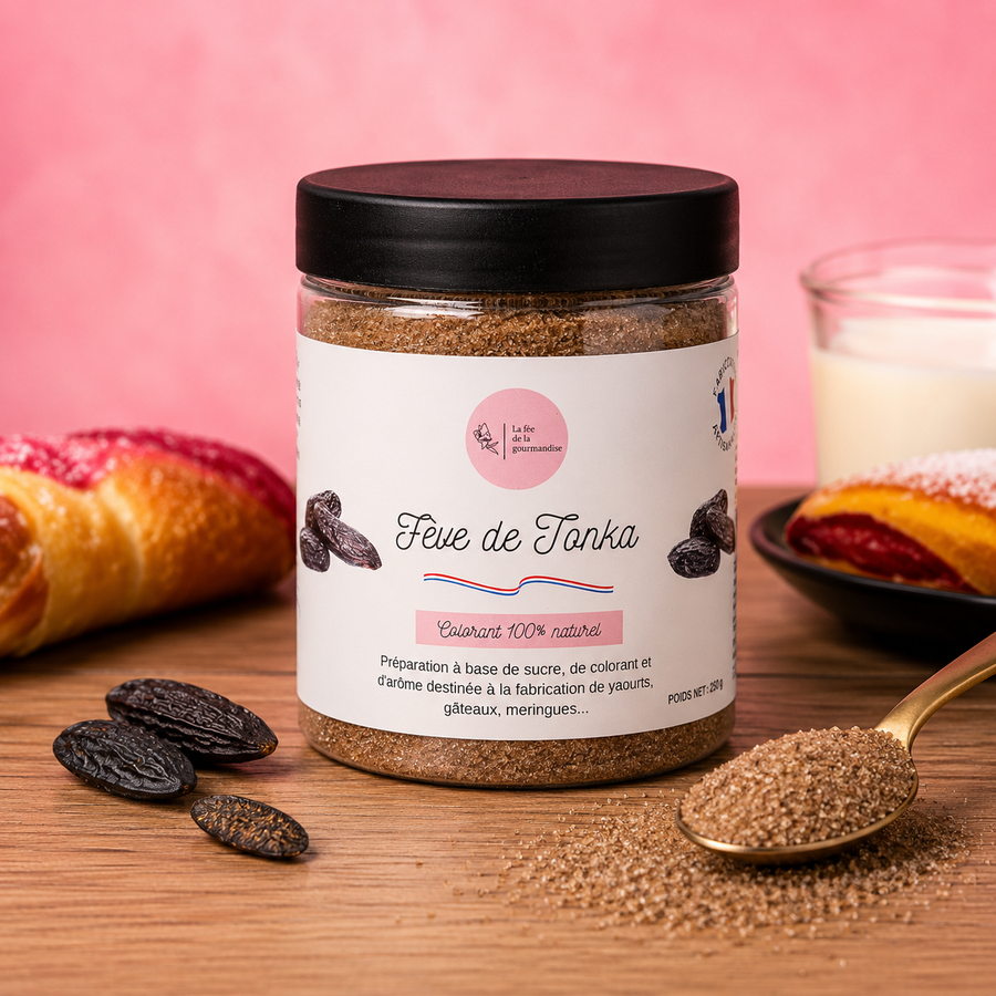Sucre aromatisé Fève de tonka 250G en situation