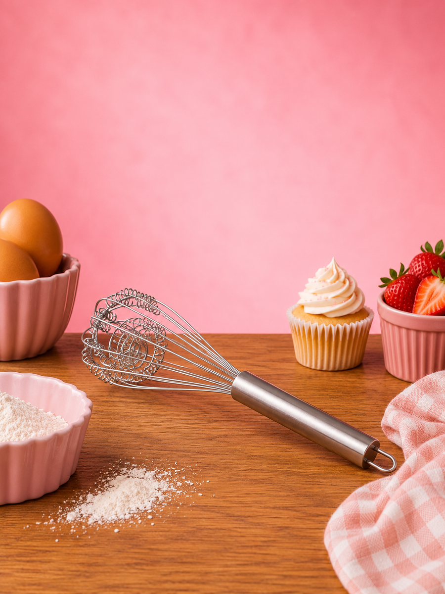 Fouet inox spirale en situation