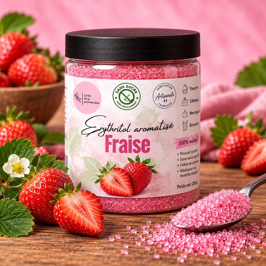 Érythritol Aromatisé Fraise 250G en situation