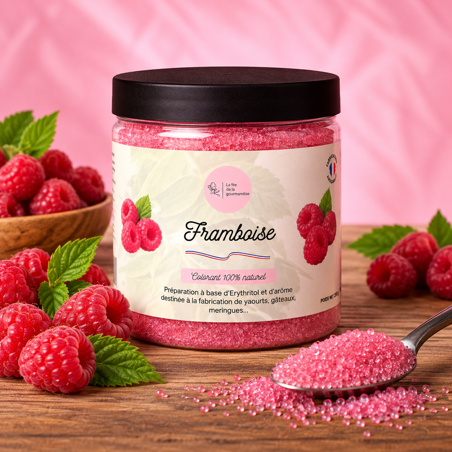 Érythritol Aromatisé Framboise 250G en situation