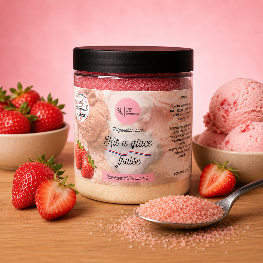 Kit à glace Fraise en situation
