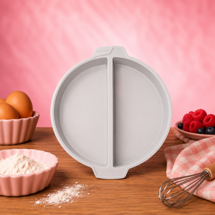 Moule silicone gâteau duo en situation