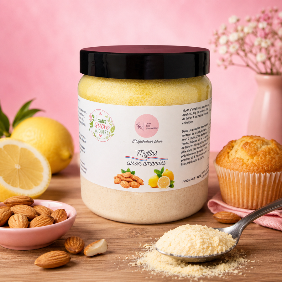 Muffins citron amandes (Érythritol) en situation