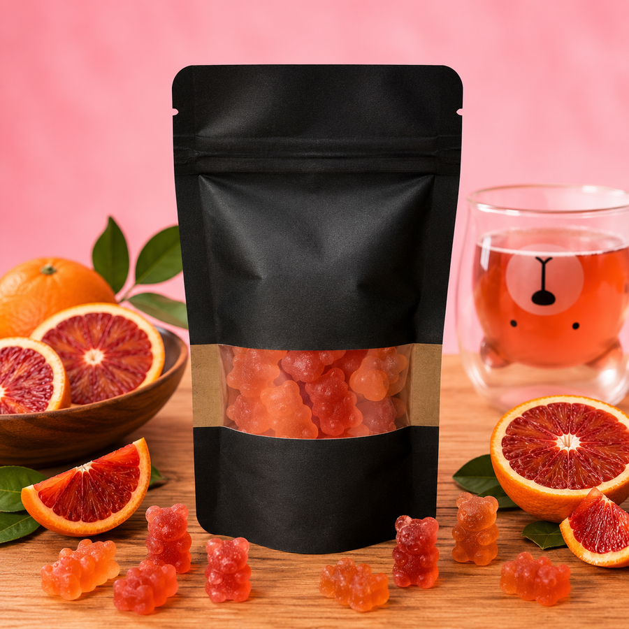 Oursons infusion Orange sanguine en situation