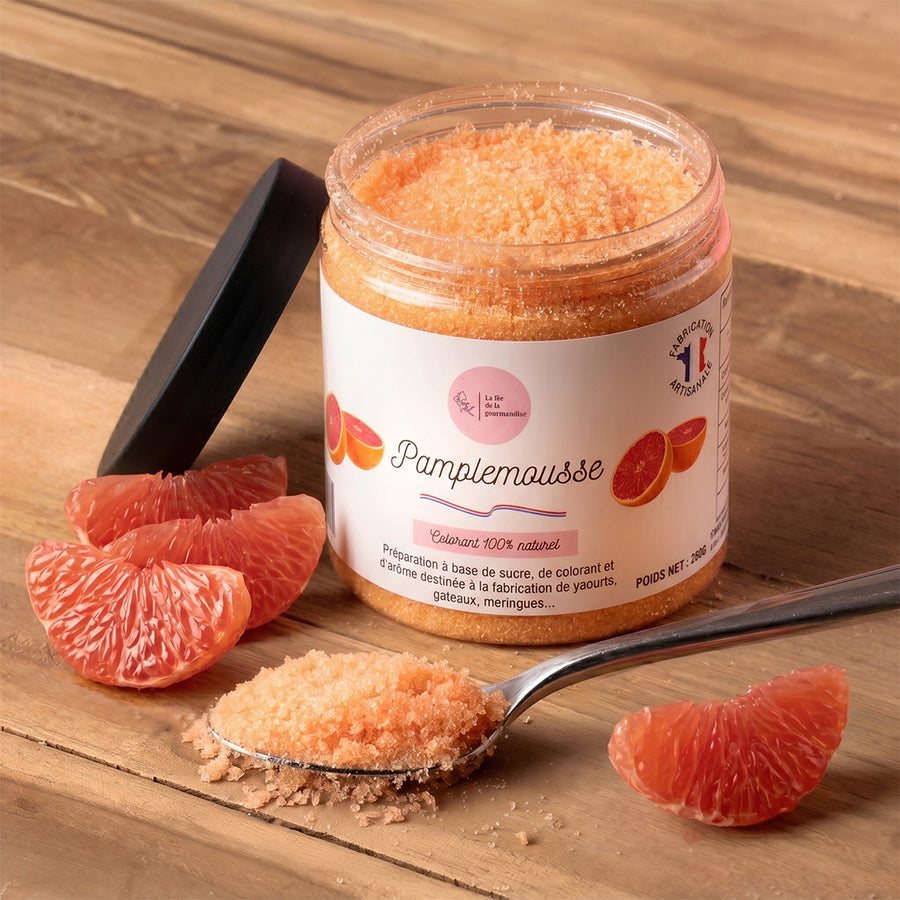 Sucre aromatisé Pamplemousse 250G en situation