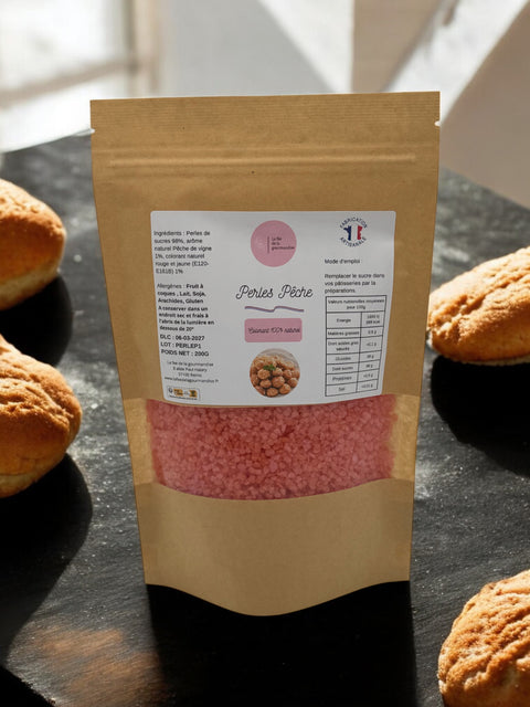 Perles de sucre aromatisé Pêche