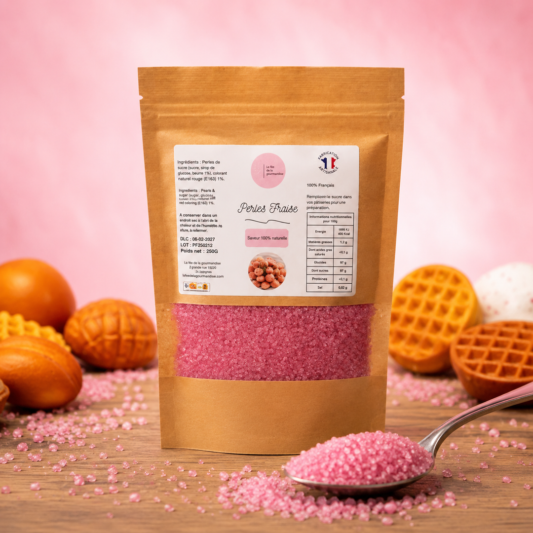 Perles de sucres aromatisé Fraise