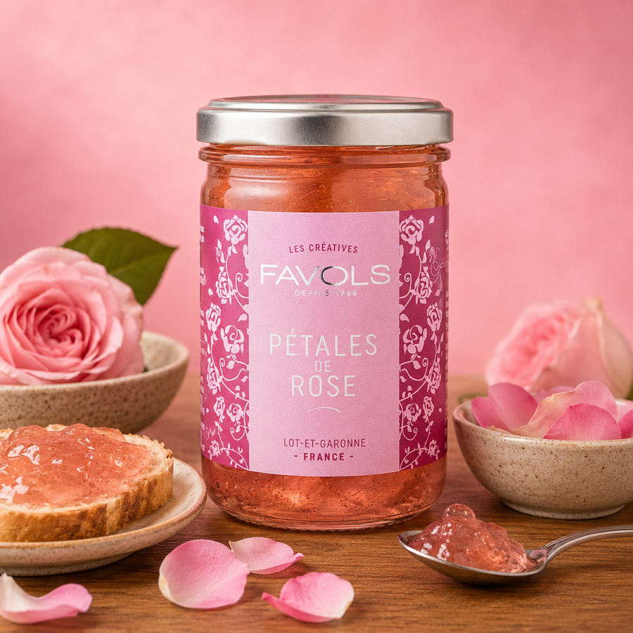 Confiture Pétales de Roses 260G en situation
