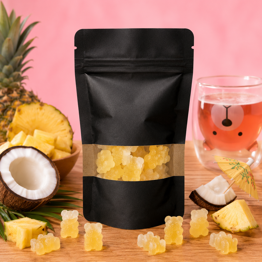 Ourson piña colada sachet 10 en situation