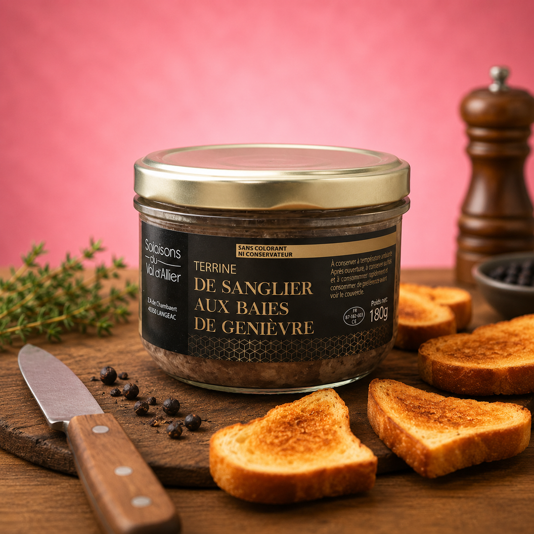 Terrine sanglier aux baies de genièvre 180G