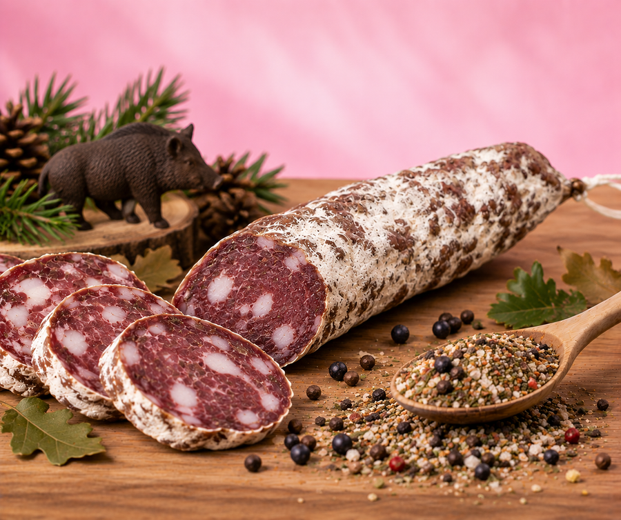 Saucisson Sanglier (+/- 170G) en situation