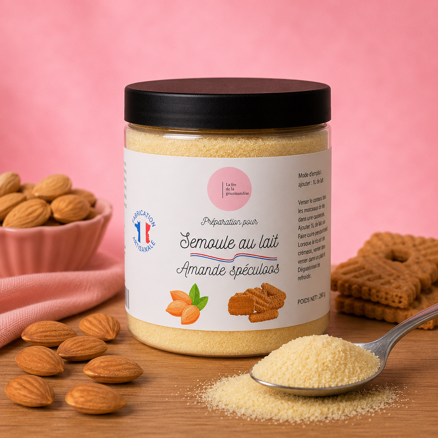 Semoule au lait amande spéculoos en situation