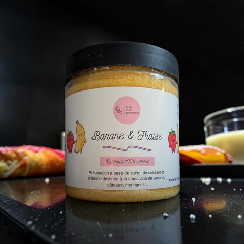 Sucre aromatisé Banane Fraise 250G