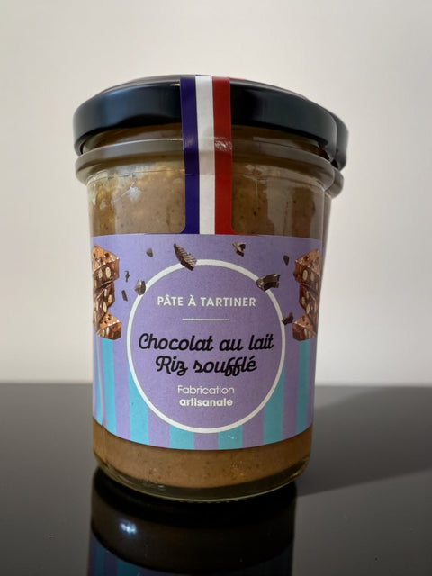 Pâte à tartiner chocolat au lait riz soufflé