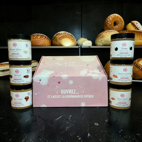 Coffret gourmand 6 pots de sucres 250G