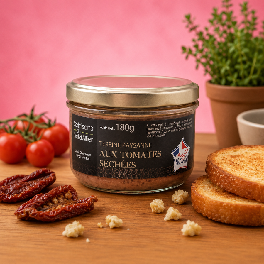 Terrine Paysanne aux Tomates Séchées 180g en situation